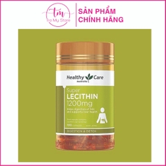 VIÊN UỐNG TINH CHẤT MẦM ĐẬU NÀNH HEALTHY CARE SUPER LECITHIN 1200MG LỌ 100 VIÊN - HEALTHY CARE