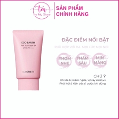 KEM CHỐNG NẮNG GIẢM DẦU, NÂNG TONE DA SÁNG HỒNG PINK SUN CREAM EX SPF50+/PA++++ - THE SAEM
