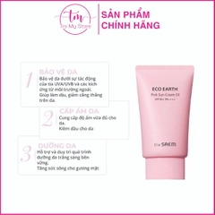 KEM CHỐNG NẮNG GIẢM DẦU, NÂNG TONE DA SÁNG HỒNG PINK SUN CREAM EX SPF50+/PA++++ - THE SAEM