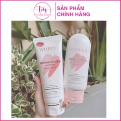 KEM DƯỠNG THỂ TRẮNG DA WHISIS CHỐNG NẮNG PREMIUM COLLAGEN WHITENING BODY LOTION 200ML - WHISIS