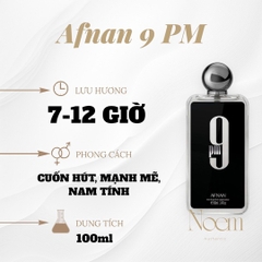 NƯỚC HOA AFNAN 9 PM EDP 100ML - NOEM