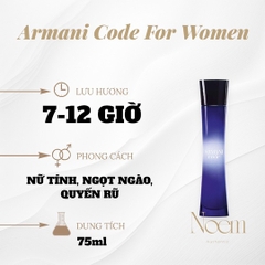 NƯỚC HOA GIORGIO ARMANI ARMANI CODE FOR WOMEN EDP 75ML - NOEM