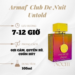 NƯỚC HOA UNISEX ARMAF CLUB DE NUIT UNTOLD EDP CLUB TÍM 105ML - NOEM