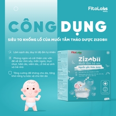 MUỐI TẮM THẢO DƯỢC ZIZOBII FITOLABS KHÁNG KHUẨN, DƯỠNG ẨM HỘP 20 GÓI