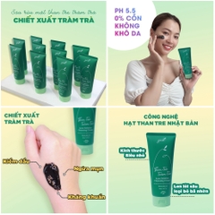 [100GR] SỮA RỬA MẶT THAN TRE TRÀM TRÀ KIỀM DẦU 8 TIẾNG, NGỪA MỤN, KHÔNG KHÔ DA - GUO
