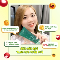 [100GR] SỮA RỬA MẶT THAN TRE TRÀM TRÀ KIỀM DẦU 8 TIẾNG, NGỪA MỤN, KHÔNG KHÔ DA - GUO