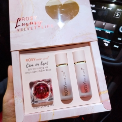 SET 2 SẢN PHẨM NƯỚC HOA CHAVA SIMPLE 10ML + SON KEM LÌ ROSY LUXURY