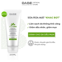 GEL RỬA MẶT BABE 200ML SẠCH SÂU