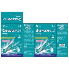 GEL UỐNG HỖ TRỢ GIẢM ĐAU DẠ DÀY, TÁ TRÀNG, TRÀO NGƯỢC DẠ DÀY THỰC QUẢN HỘP 24 GÓI X 10ML GASVICOMPLUS - VEGA PHARMA
