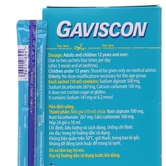 GEL UỐNG HỖ TRỢ GIẢM ĐAU DẠ DÀY, TÁ TRÀNG, TRÀO NGƯỢC DẠ DÀY THỰC QUẢN HỘP 24 GÓI X 10ML GASVICOMPLUS - VEGA PHARMA
