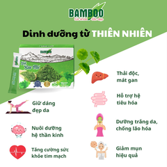 COMBO DETOX DƯỠNG DA GIẢM MỤN BỘT RAU MÁ - TÍA TÔ BAMBOO NGUYÊN CHẤT