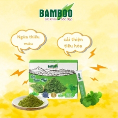 COMBO DETOX DƯỠNG DA GIẢM MỤN BỘT RAU MÁ - TÍA TÔ BAMBOO NGUYÊN CHẤT