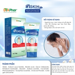 SỮA RỬA MẶT ASKIN HỖ TRỢ LÀM SẠCH DA LỖ CHÂN LÔNG NGĂN NGỪA MỤN PHÁT TRIỂN CUNG CẤP DƯỠNG CHẤT CHO DA TRẮNG MỊN HỒNG HÀO TUÝP 50GR