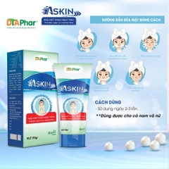 SỮA RỬA MẶT ASKIN HỖ TRỢ LÀM SẠCH DA LỖ CHÂN LÔNG NGĂN NGỪA MỤN PHÁT TRIỂN CUNG CẤP DƯỠNG CHẤT CHO DA TRẮNG MỊN HỒNG HÀO TUÝP 50GR
