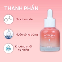 TINH CHẤT CHỐNG NẮNG DƯỠNG TRẮNG NÂNG TONE FEELXO GLACIER AIR- FIT TONE UP SUN AMPOULE SPF50+/PA+++ 30ML - PINK TONE UP