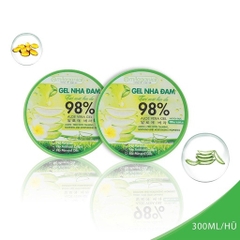 COMBO 2 GEL NHA ĐAM DƯỠNG ẨM VÀ LÀM MỀM DA - GEL LÔ HỘI 98% ALOE VERA GEL (300ML/HŨ) - MILAGANICS