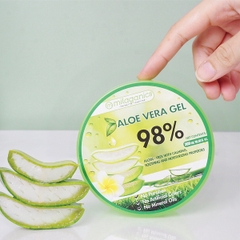 COMBO 2 GEL NHA ĐAM DƯỠNG ẨM VÀ LÀM MỀM DA - GEL LÔ HỘI 98% ALOE VERA GEL (300ML/HŨ) - MILAGANICS