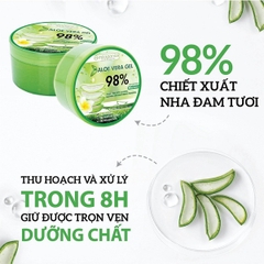COMBO 2 GEL NHA ĐAM DƯỠNG ẨM VÀ LÀM MỀM DA - GEL LÔ HỘI 98% ALOE VERA GEL (300ML/HŨ) - MILAGANICS