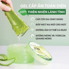 COMBO 2 GEL NHA ĐAM DƯỠNG ẨM VÀ LÀM MỀM DA - GEL LÔ HỘI 98% ALOE VERA GEL (300ML/HŨ) - MILAGANICS