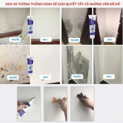 KEO SỬA TƯỜNG ĐA NĂNG, GEL VÁ TƯỜNG LẤP CÁC VẾT NỨT, VẾ Ố TRÊN TƯỜNG -