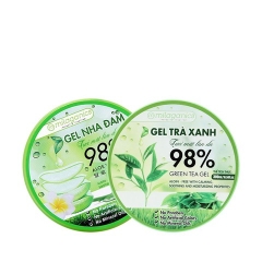 BỘ ĐÔI GEL NHA ĐAM VÀ TRÀ XANH DƯỠNG ẨM, GIẢM MỤN - MILAGANICS