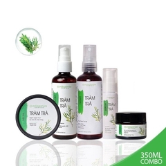 COMBO 5 GIẢM MỤN, MỜ THÂM TRÀM TRÀ : SỮA RỬA MẶT, TONER, SERUM CHẤM MỤN, MẶT NẠ, KEM DƯỠNG ẨM - MILAGANICS