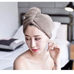 KHĂN QUẤN Ủ TÓC SIÊU THẤM MÀU TRƠN, KHĂN MŨ LÀM KHÔ TÓC SIÊU TIỆN ÍCH - DMASTORE