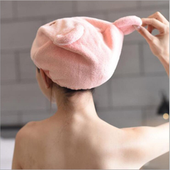 MŨ TRÙM ĐẦU Ủ TÓC HÌNH GẤU SIÊU TIỆN ÍCH, KHĂN LÀM KHÔ TÓC DẠNG MŨ ĐA NĂNG - DMASTORE