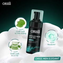 DUNG DỊCH VỆ SINH NAM DẠNG BỌT CAO CẤP HƯƠNG NƯỚC HOA ORISS 120ML GIÚP LÀM SẠCH - KHỬ MÙI - NGĂN NGỪA VI KHUẨN NẤM NGỨA