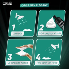 DUNG DỊCH VỆ SINH NAM DẠNG BỌT CAO CẤP HƯƠNG NƯỚC HOA ORISS 120ML GIÚP LÀM SẠCH - KHỬ MÙI - NGĂN NGỪA VI KHUẨN NẤM NGỨA