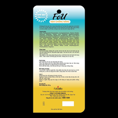 KEM CHỐNG NẮNG FO'U SPF50+ PA++++ NÂNG TONE, KHÔNG GÂY BẾT DÍNH CÓ THỂ DÙNG TOÀN THÂN 50G - FOBELIFE