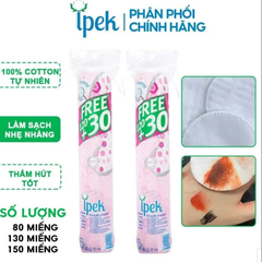 BÔNG TẨY TRANG SIÊU MỀM MỊN 120+30 MIẾNG - IPEK