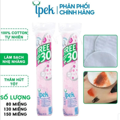 BÔNG TẨY TRANG SIÊU MỀM MỊN 100+30 MIẾNG - IPEK