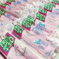 [ TẶNG THÊM 3 GÓI CÙNG LOẠI ] THÙNG 30 GÓI BÔNG TẨY TRANG SIÊU MỀM MỊN 100+30 MIẾNG - IPEK