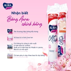 COMBO3 BÔNG TẨY TRANG CHÍNH HÃNG 150 MIẾNG- AURA