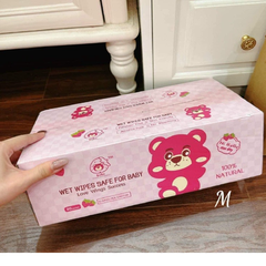 1 THÙNG 10 GÓI KHĂN ƯỚT GẤU DÂU