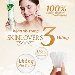 [ TẶNG 1 MIẾNG MẶT NẠ ] BÔNG TẨY TRANG MỀM MỊN 100% BOCOTON120+30 MIẾNG- SKINLOVERS