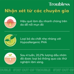 NƯỚC CÂN BẰNG TROUBLESS LÀM DỊU DA TẨY TẾ BÀO CHẾT, SÁNG DA, GIẢM MỤN 200ML