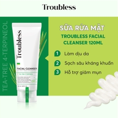 SỮA RỬA MẶT TẠO BỌT TROUBLESS DỊU NHẸ HỖ TRỢ KIỂM SOÁT NHỜN MỤN, LÀM SẠCH SÂU 120ML