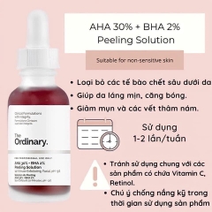 SERUM PEEL DA AHA 30% + BHA 2% MỸ - THE ORDINARY