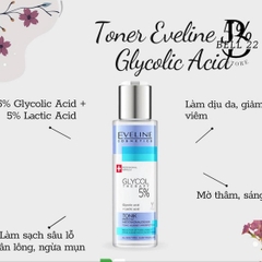 NƯỚC HOA HỒNG TONER EVELINE 5% GLYCOLIC ACID B1102 - BELL22 STORE