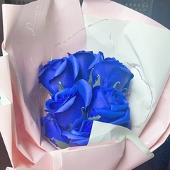 BÓ HOA HỒNG SÁP 9 BÔNG CÓ ĐÈN - SU