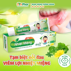 GEL NHIỆT MIỆNG HỖ TRỢ GIẢM NHANH NHIỆT TRONG MIỆNG LỠ MIỆNG GIẢM CẢM GIÁC ĐAU VÀ KHÓ CHỊU DÙNG ĐƯỢC CHO TRẺ NHỎ CHAI 10GR