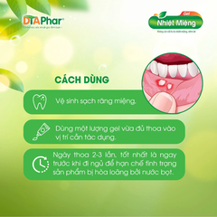 GEL NHIỆT MIỆNG HỖ TRỢ GIẢM NHANH NHIỆT TRONG MIỆNG LỠ MIỆNG GIẢM CẢM GIÁC ĐAU VÀ KHÓ CHỊU DÙNG ĐƯỢC CHO TRẺ NHỎ CHAI 10GR