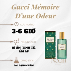 NƯỚC HOA MINI UNISEX GUCCI MEMOIRE D'UNE ODEUR EDP 5ML - NOEM