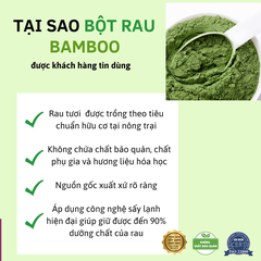 COMBO DETOX DƯỠNG DA GIẢM MỤN BỘT RAU MÁ - TÍA TÔ BAMBOO NGUYÊN CHẤT