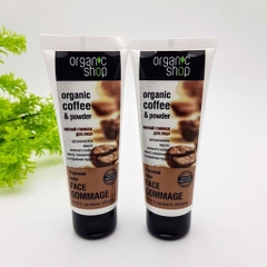 TẨY DA CHẾT MẶT ORGANIC SHOP CÀ PHÊ 75ML
