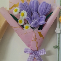 BÓ HOA KẼM NHUNG HANDMADE YUKISHOP YK15