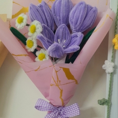 BÓ HOA KẼM NHUNG HANDMADE YUKISHOP YK15