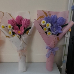 BÓ HOA KẼM NHUNG HANDMADE YUKISHOP YK15